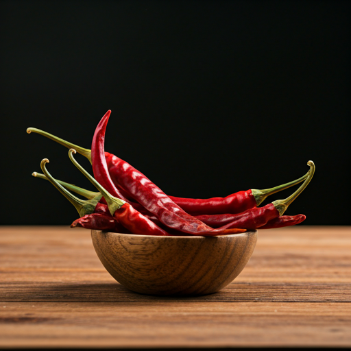 Export-quality dried red chillies